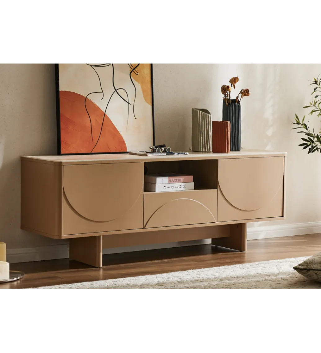Stolik pod TV SAVOY 150 cm kolor trawertynu*Invicta Interior Outlet