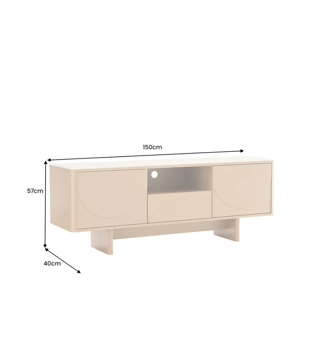 Stolik pod TV SAVOY 150 cm kolor trawertynu*Invicta Interior Outlet