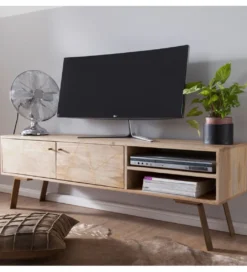 Stolik pod TV SIKAR 145 cm drewno mango*WOHNLING, GERMANY Hot