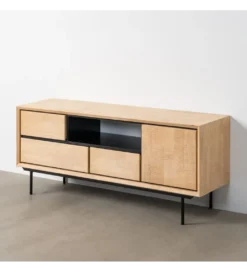 Stolik pod TV SINTRA 148 cm drewno kauczuk naturalna*Zona-Design Discount