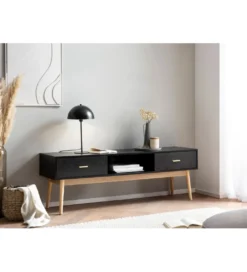 Stolik pod TV STILER 150 cm czarny*WOHNLING, GERMANY Clearance