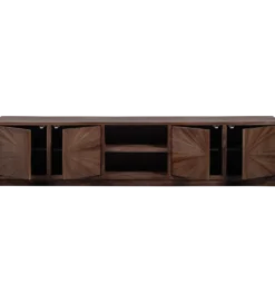 Stolik pod TV SUN 200 cm drewno teak brązowy*WOOOD Discount