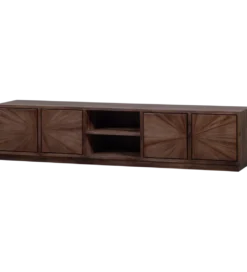 Stolik pod TV SUN 200 cm drewno teak brązowy*WOOOD Discount