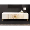 Stolik pod TV SWEET GOLDEN SUNSET 180 cm drewno mango biała*Invicta Interior Clearance