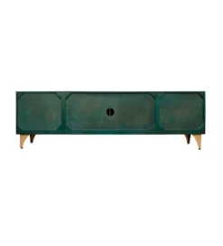 Stolik pod TV SWEET GOLDEN SUNSET 180 cm drewno mango turkusowa*Invicta Interior - przedsprzedaż Online