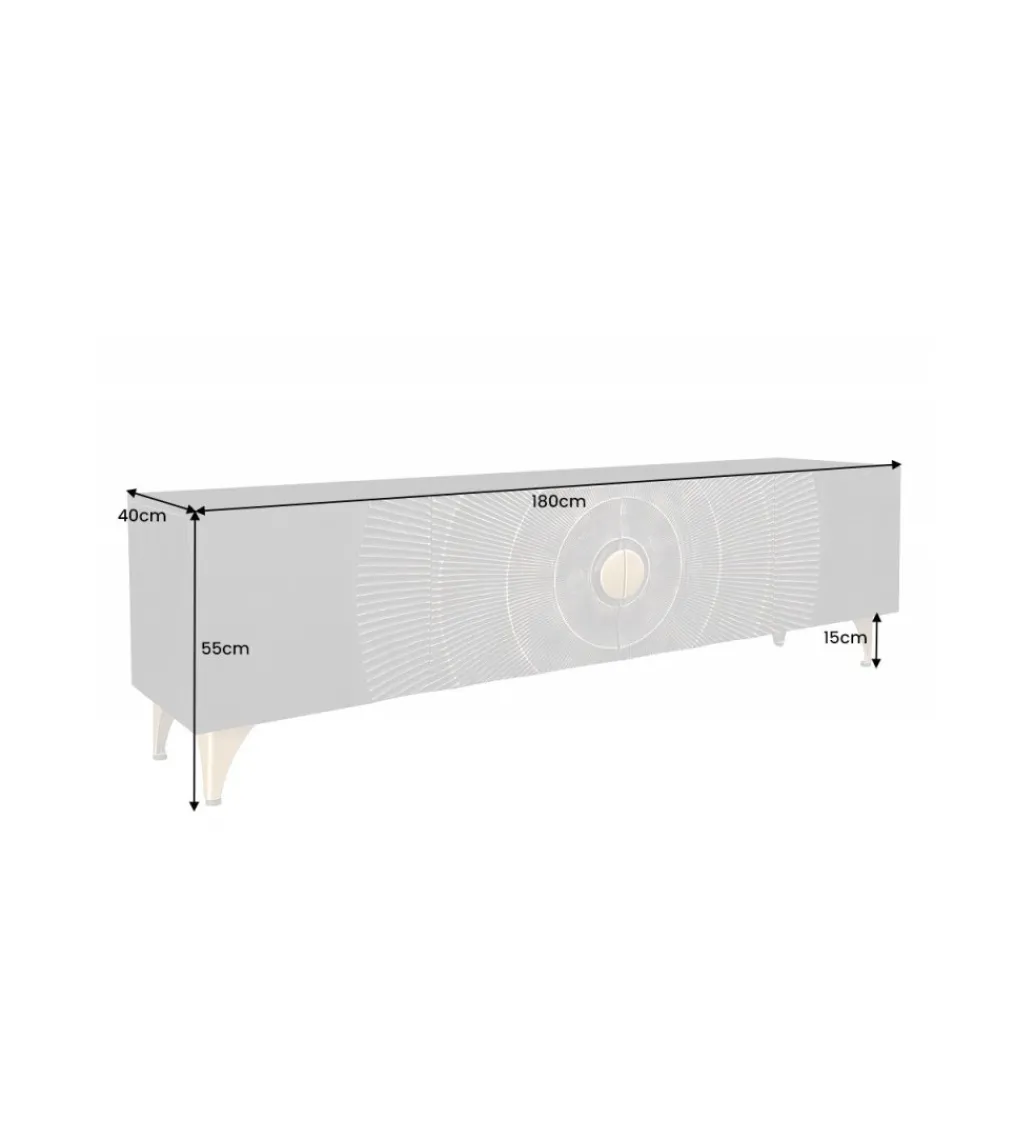 Stolik pod TV SWEET GOLDEN SUNSET 180 cm drewno mango*Invicta Interior