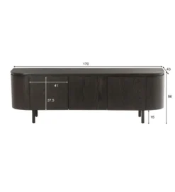 Stolik pod TV Tobago 170 cm czarny*LF-Design Outlet