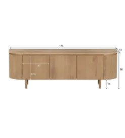 Stolik pod TV Tobago 170 cm naturalny*LF-Design Online