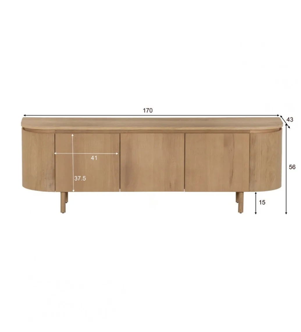 Stolik pod TV Tobago 170 cm naturalny*LF-Design Online