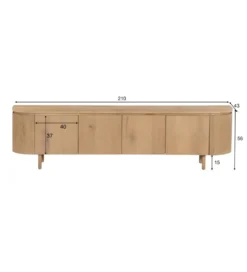 Stolik pod TV Tobago 210 cm naturalny*LF-Design New