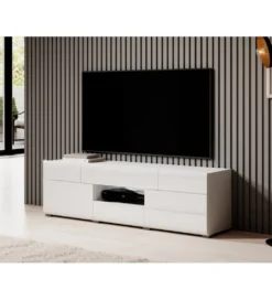 Stolik pod Tv TOLEDO 159 cm biały*Helvetia Discount
