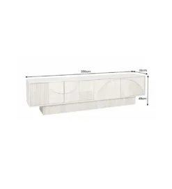 Stolik pod TV TOMES 200 cm drewno mango*Invicta Interior