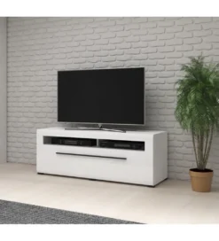 Stolik pod TV TULSA 140 cm biały*Helvetia Clearance