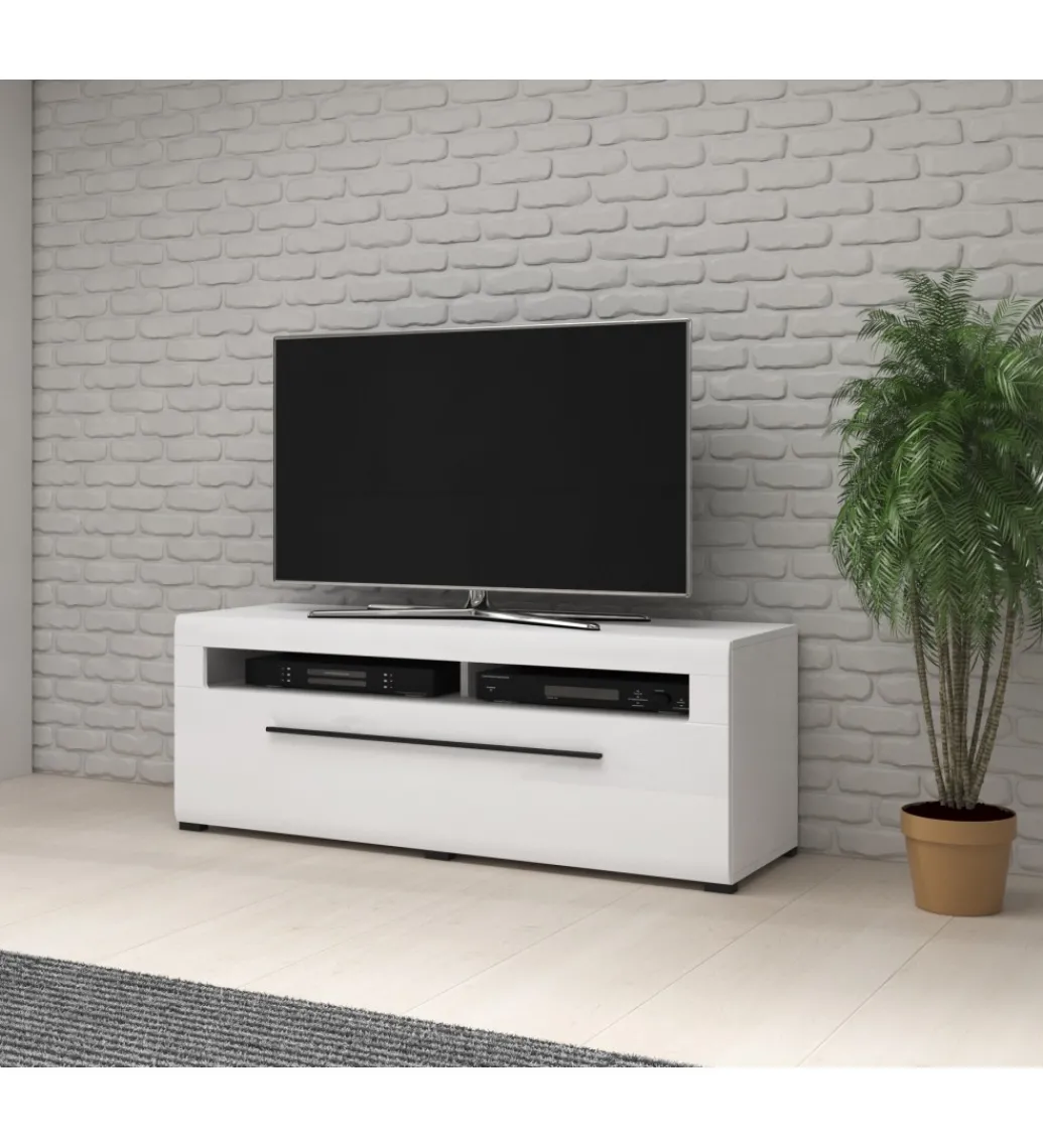 Stolik pod TV TULSA 140 cm biały*Helvetia Clearance