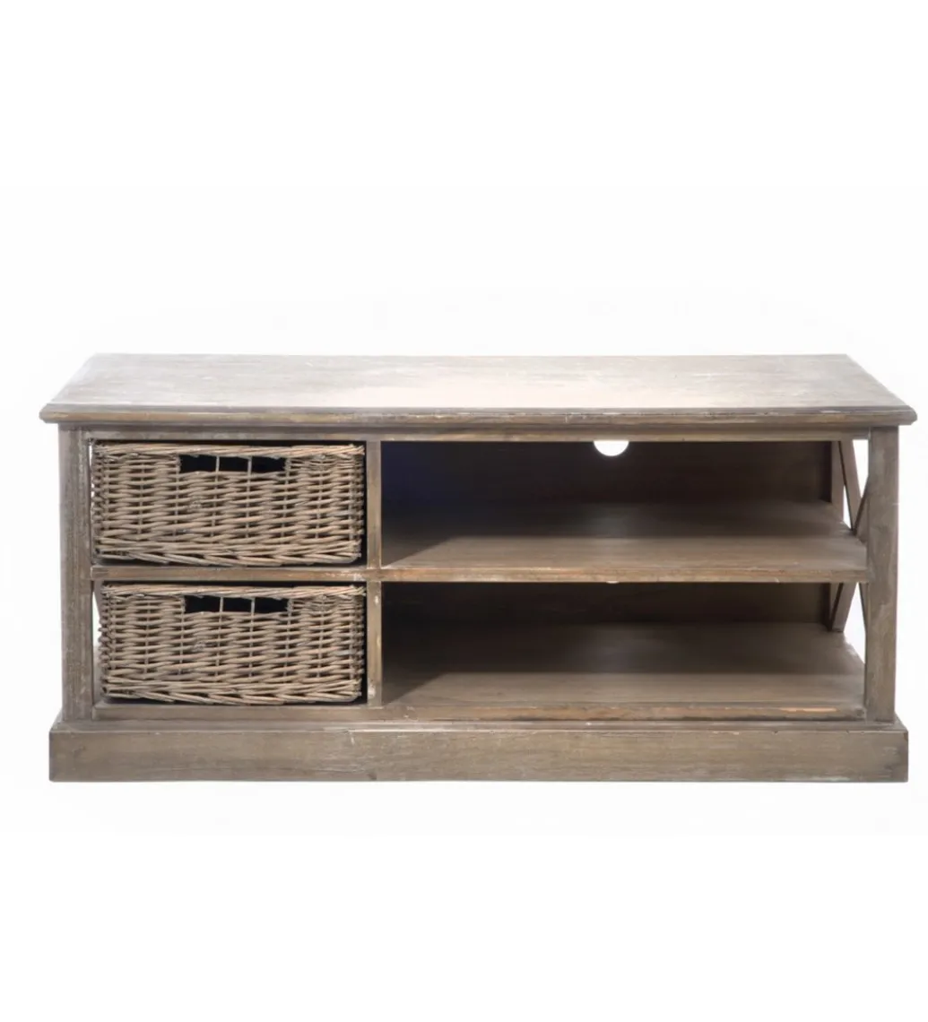 Stolik pod TV VALDES 120 cm naturalny*J-Line Sale