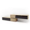 Stolik pod TV VALENCIA 306 cm antracytowo naturalny*MCA