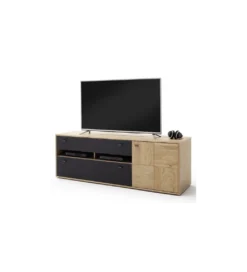 Stolik pod TV VALENCIA 184 cm antracytowo naturalny*MCA New
