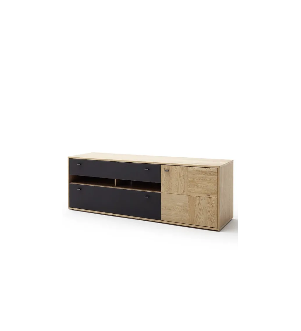 Stolik pod TV VALENCIA 184 cm antracytowo naturalny*MCA New