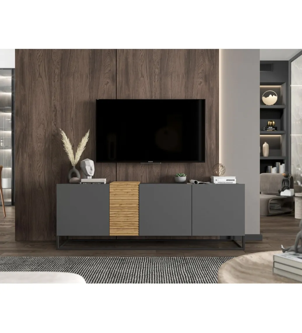 Stolik pod TV VANTA 160 cm antracytowy matowy*Polski Design ML Hot