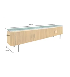 Stolik pod TV VENEZIANO 160cm drewno mango*Invicta Interior Online