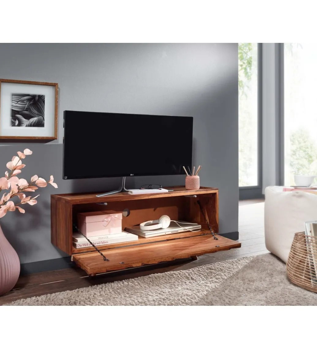 Stolik pod TV VENLO 92 cm drewno sheesham*WOHNLING, GERMANY