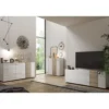 Stolik pod TV VENUS 181 cm biały z dodatkiem koloru dąb Cadiz*MCA Linia Włoska