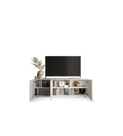 Stolik pod TV VENUS 181 cm biały z dodatkiem koloru dąb Cadiz*MCA Linia Włoska