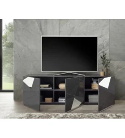 Stolik pod TV VITTORIA 181 cm antracytowy*MCA Linia Włoska Best