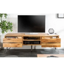 Stolik pod TV VIVENTE Living Edge 160 cm drewno dąb dziki*Invicta Interior Clearance