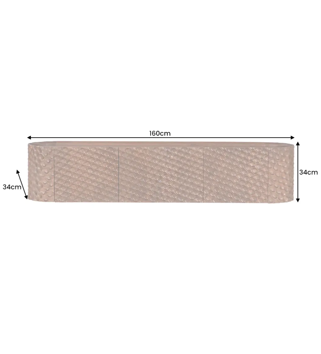 Stolik pod TV wiszący ADLON 160 cm drewno mango wzór 3D*Invicta Interior Online