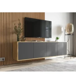 Stolik pod Tv wiszący Apollo B 150 cm antracytowy*Polski Design ML Online