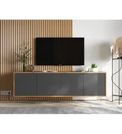 Stolik pod Tv wiszący Apollo B 150 cm antracytowy*Polski Design ML Online