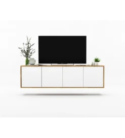 Stolik pod Tv wiszący Apollo B 150 cm biały*Polski Design ML Outlet