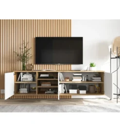 Stolik Pod Tv wiszący Apollo 150 Cm Biały*Polski Design ML Discount