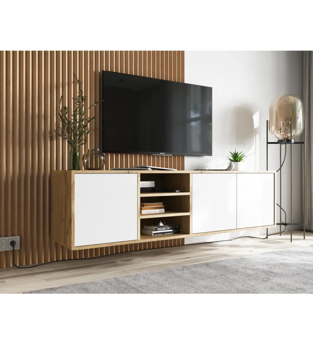 Stolik Pod Tv wiszący Apollo 150 Cm Biały*Polski Design ML Discount