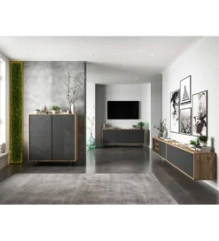 Stolik Pod Tv wiszący Apollo 150 Cm antracytowy*Polski Design ML Online