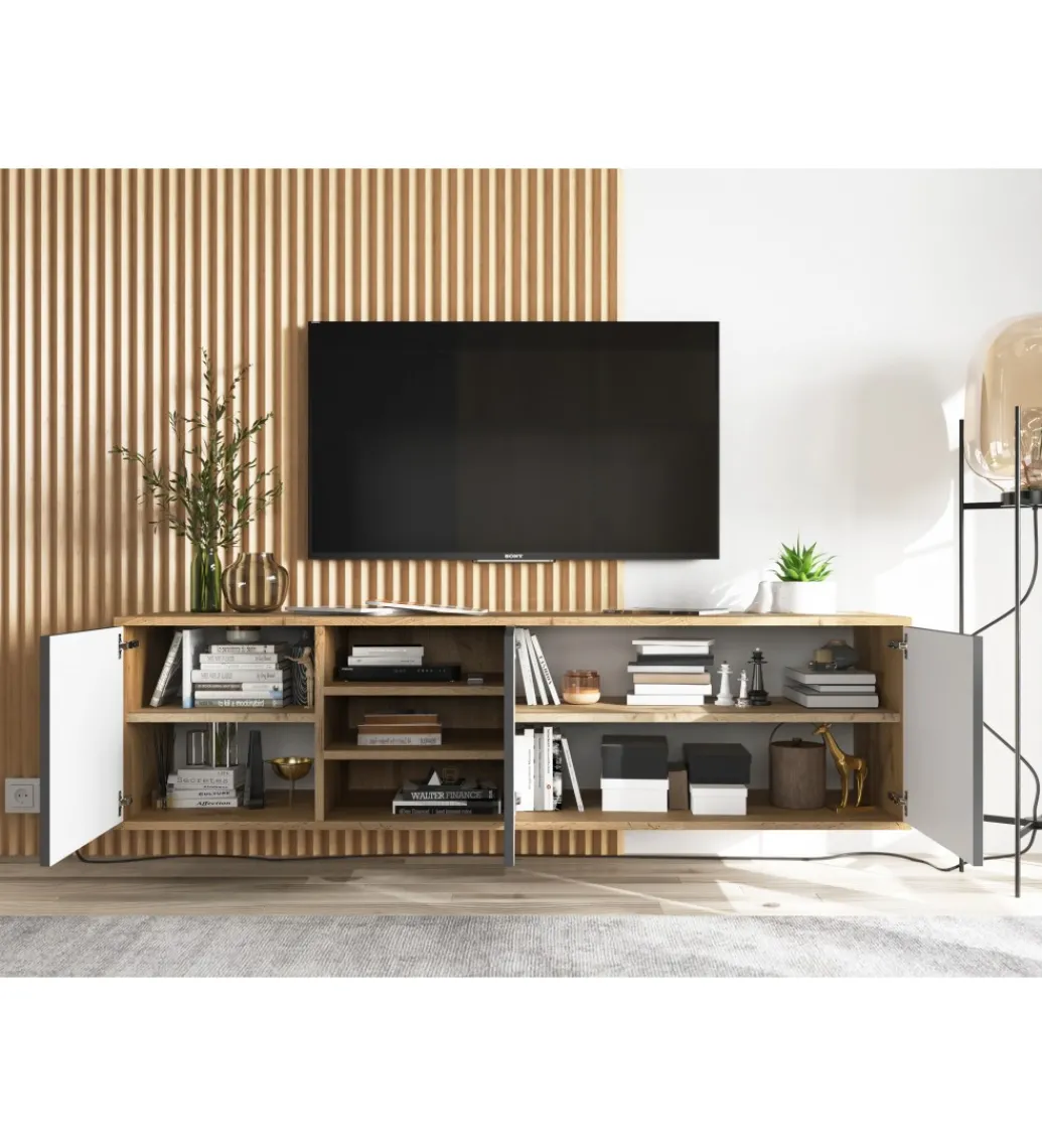 Stolik Pod Tv wiszący Apollo 150 Cm antracytowy*Polski Design ML Online