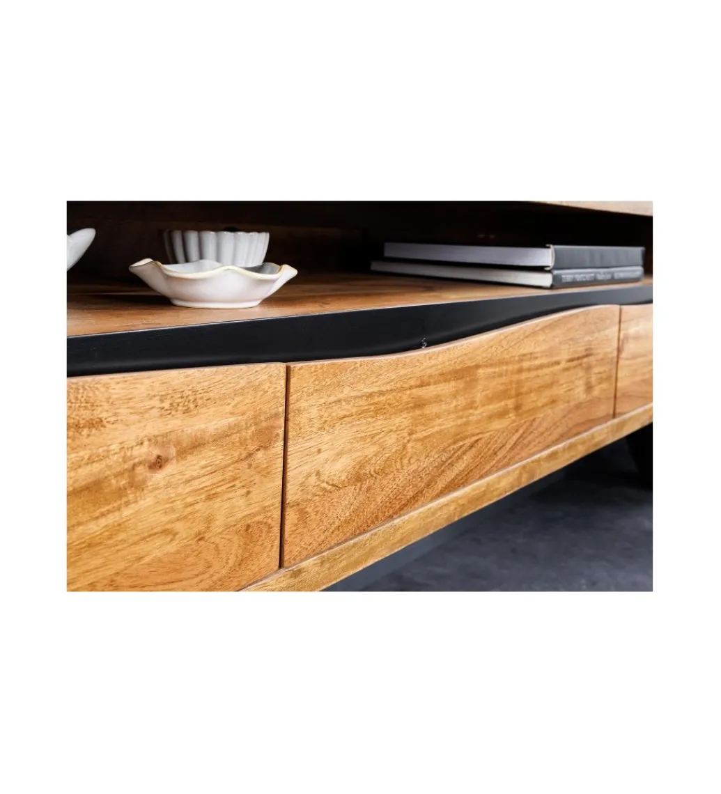 Stolik pod TV wiszący ARKTYKA Mammut 160 cm drewno akacja honey OUTLET*Invicta Interior Hot