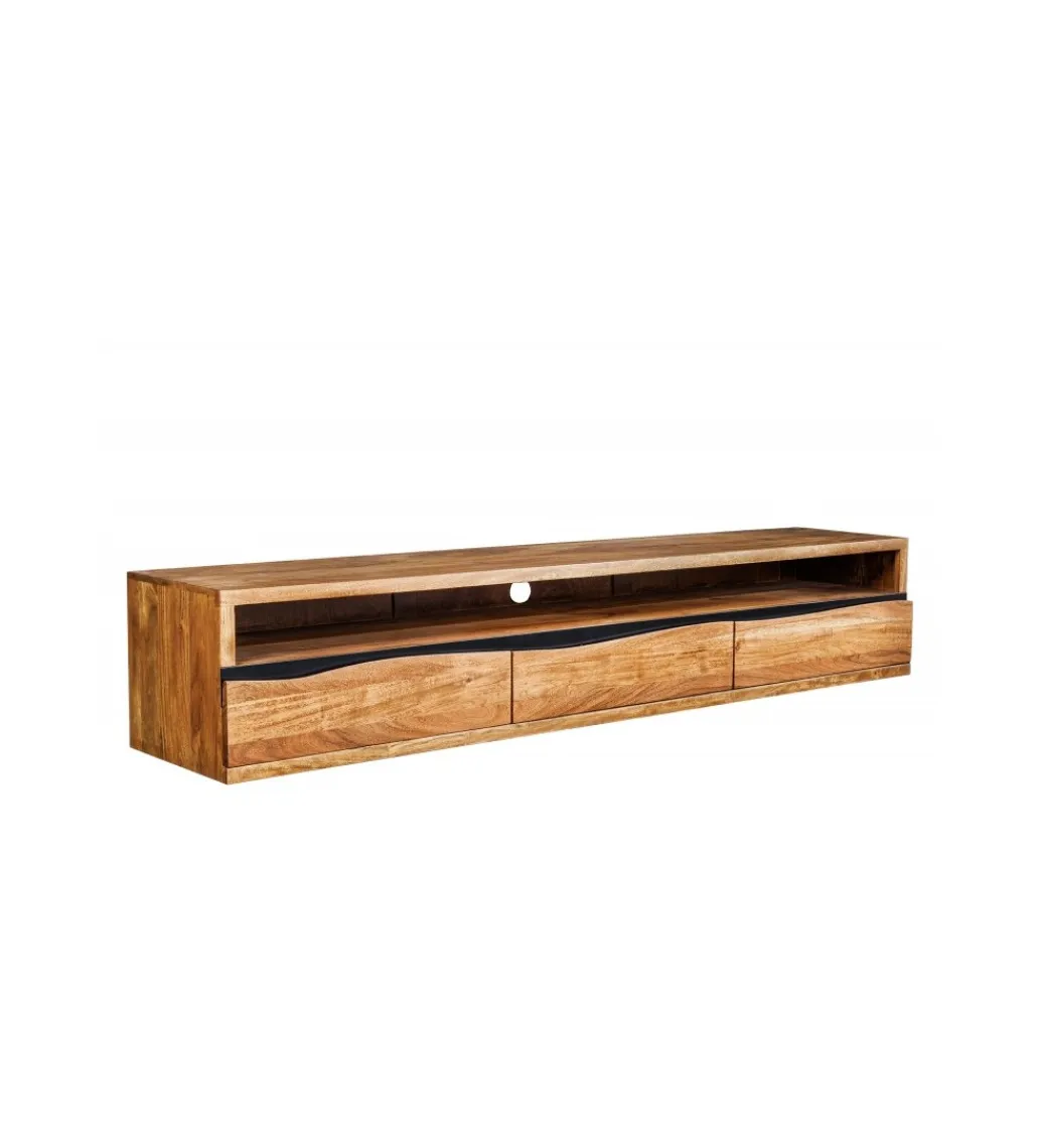 Stolik pod TV wiszący ARKTYKA Mammut 160 cm drewno akacja honey OUTLET*Invicta Interior Hot