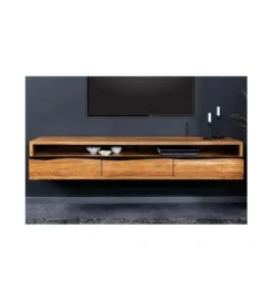 Stolik pod TV wiszący ARKTYKA Mammut 160 cm drewno akacja honey OUTLET*Invicta Interior Hot