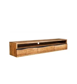 Stolik pod TV wiszący ARKTYKA Mammut 160 cm drewno akacja honey*Invicta Interior New