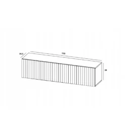 Stolik pod TV wiszący ELPIS 150 cm biały*Polski Design ML Sale