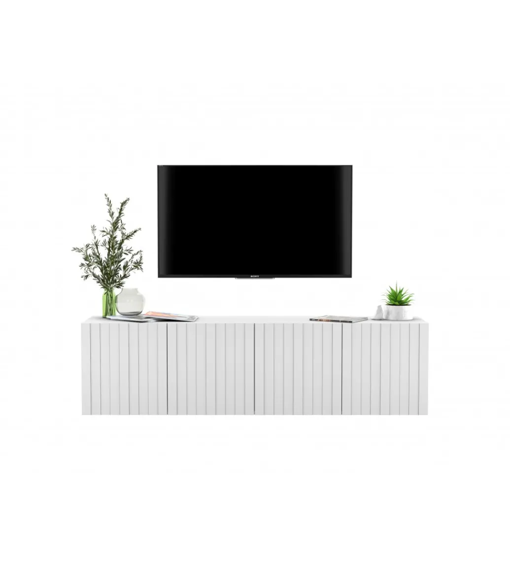 Stolik pod TV wiszący ELPIS 150 cm biały*Polski Design ML Sale