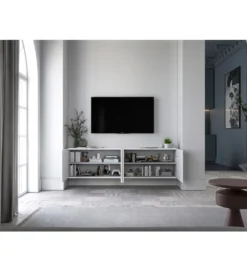 Stolik pod TV wiszący ELPIS 150 cm biały*Polski Design ML Sale
