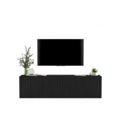 Stolik pod TV wiszący ELPIS 150 cm czarny*Polski Design ML Online