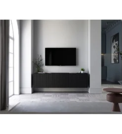 Stolik pod TV wiszący ELPIS 150 cm czarny*Polski Design ML Online