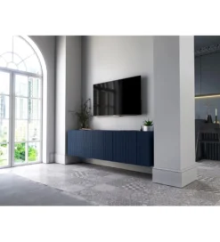 Stolik pod TV wiszący ELPIS 150 cm granatowy*Polski Design ML Sale