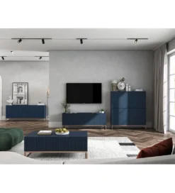 Stolik pod TV wiszący ELPIS 150 cm granatowy*Polski Design ML Sale