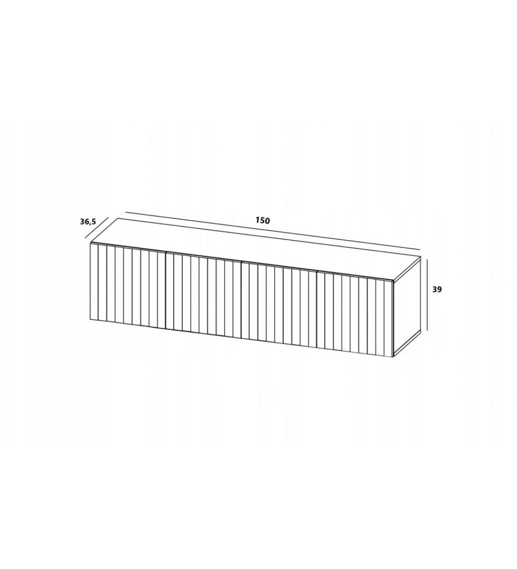 Stolik pod TV wiszący ELPIS 150 cm granatowy*Polski Design ML Sale
