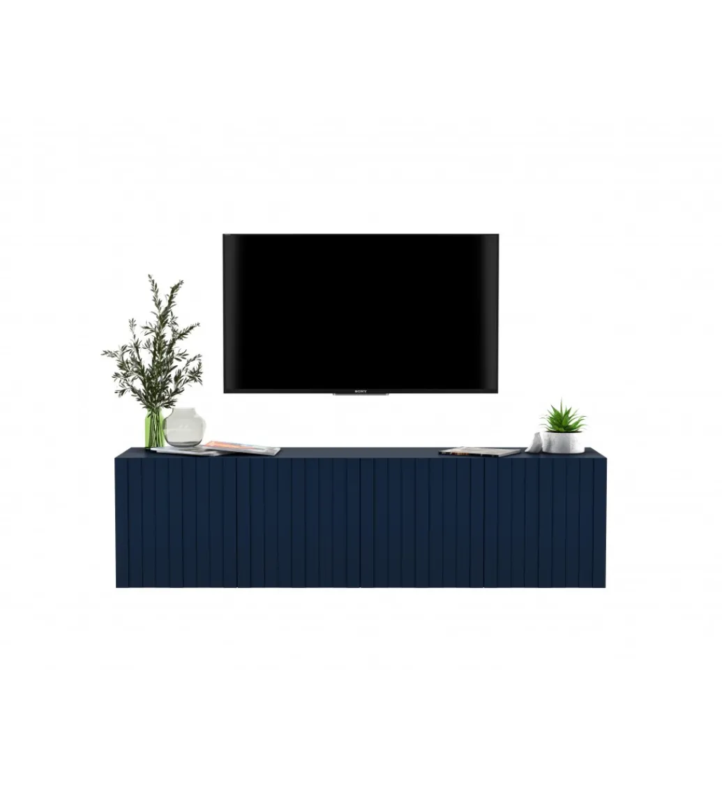 Stolik pod TV wiszący ELPIS 150 cm granatowy*Polski Design ML Sale